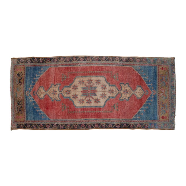Textile Hand Knotted Door Mat, Entryway Rug, Bath Mat, Kitchen Decor, Small Rug, Turkish Rug - 1′7″ × 3′8″ For Sale - Image 7 of 13