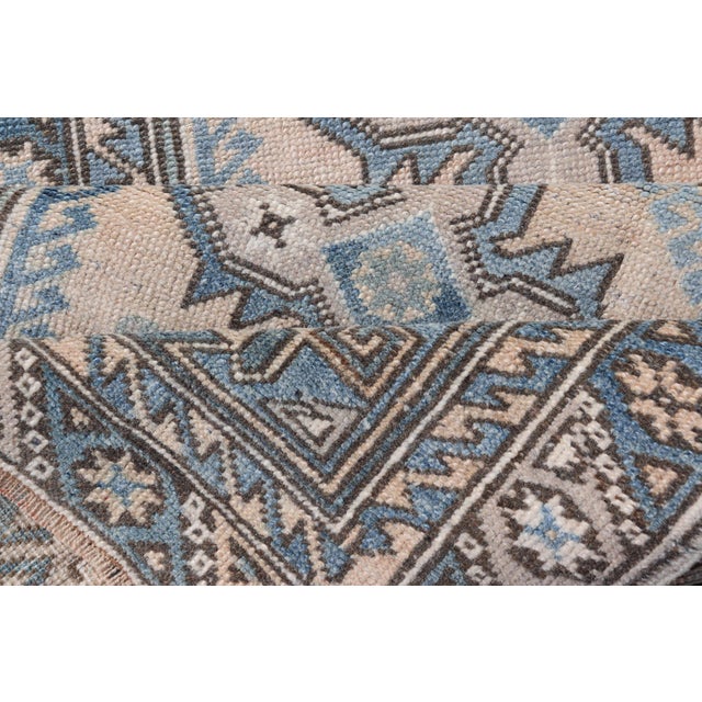 Vintage Turkish Oushak Runner With Geometric Medallions 2'6" X 10' For Sale - Image 9 of 10