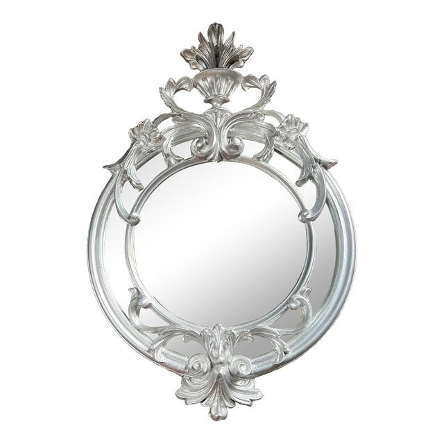 Vintage Italian Acanthus Scroll Mirror For Sale