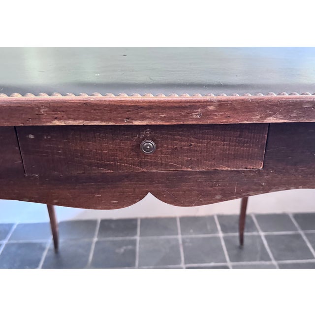 1930s Louis XV Style Game Table With Leather Nail Head Top For Sale - Image 13 of 17