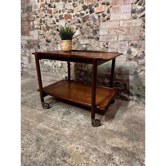 Vintage Danish Rosewood Drinks Trolley, 1960s For Sale - Image 7 of 18