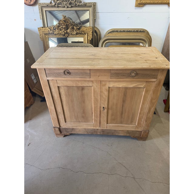 Tan 19th Century French Louis Philippe Solid Walnut Bleached Sideboard / Buffet. For Sale - Image 8 of 12