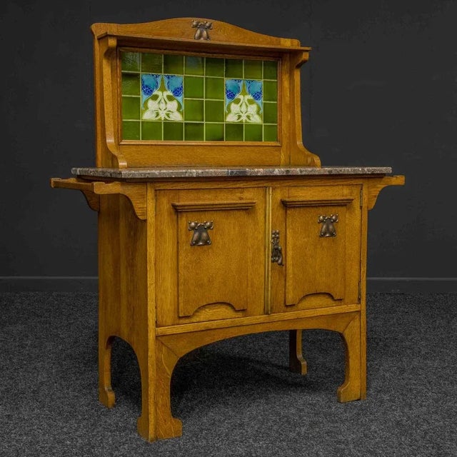 Arts and Crafts Oak Washstand For Sale - Image 15 of 15