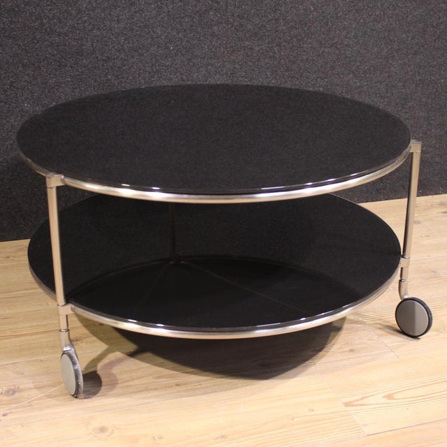 Coffee Table on Casters, 1980s For Sale - Image 13 of 13