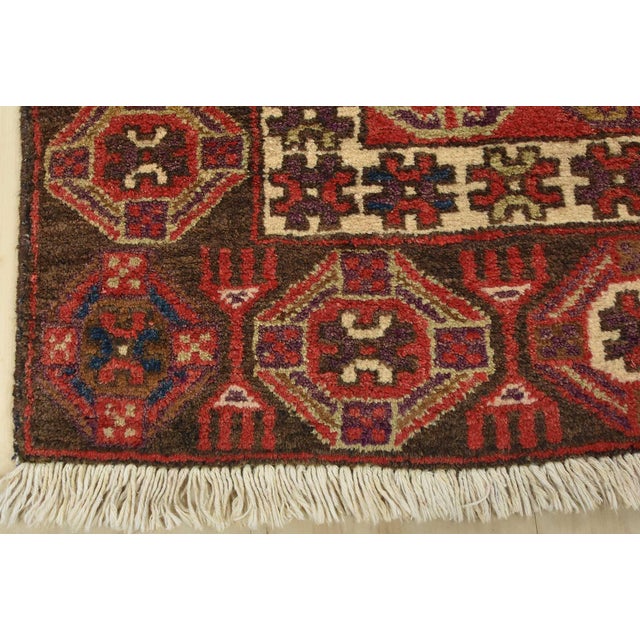 Meshkin Runner 3'6'' X 10'4'' Red Wool Semi-Antique Tribal Hand-Knotted Rug For Sale - Image 11 of 14