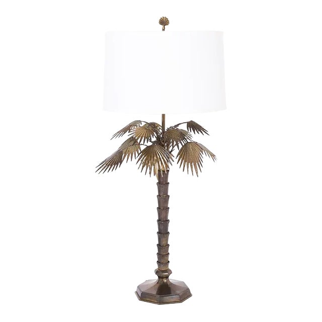 Bronze Palm Tree Table Lamp For Sale