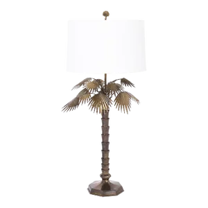 Bronze Palm Tree Table Lamp