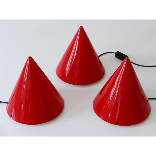 Acrylic Table Lamps or Cone Sconces by Verner Panton for Poly Thema, Set of 3 For Sale - Image 9 of 18