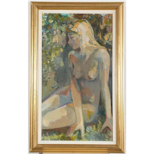 Bernhard Petersen, Seated Woman, 1994, Oil on Canvas, Framed For Sale - Image 10 of 17
