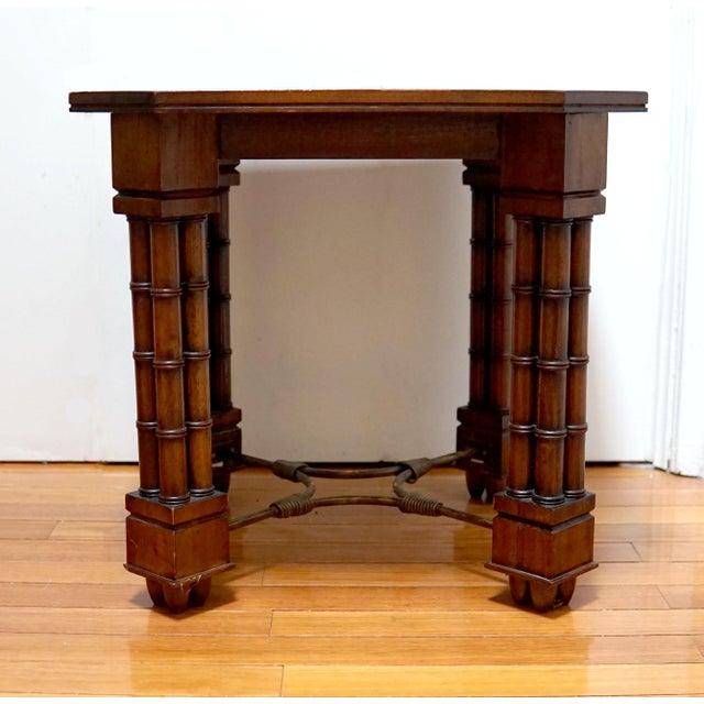 Wood Late 19th Century English Regency Style Mahogany Side Table For Sale - Image 7 of 13