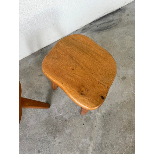 Oak Stools by Henri Bataille, 1950s, Set of 2 For Sale - Image 15 of 18