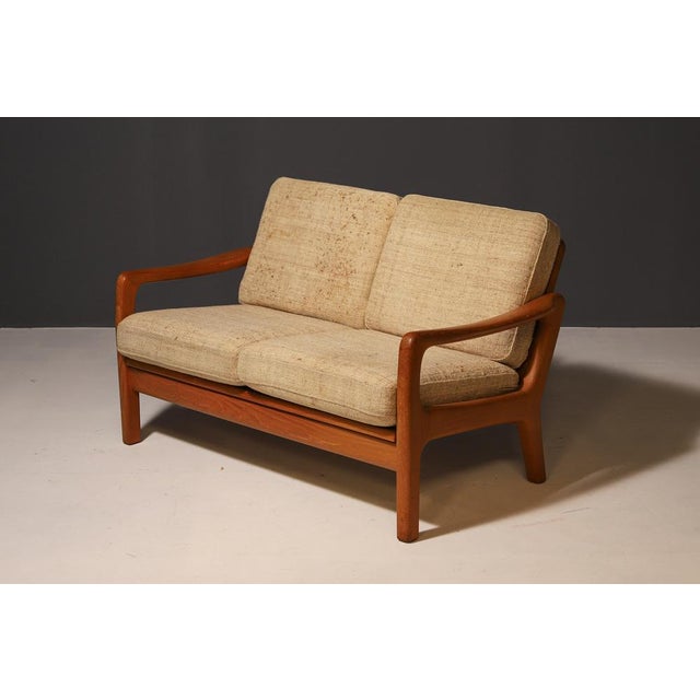 1950s Danish Sofa in Teak Two-Seater by Juul Kristensen Vintage, 1950 For Sale - Image 5 of 9