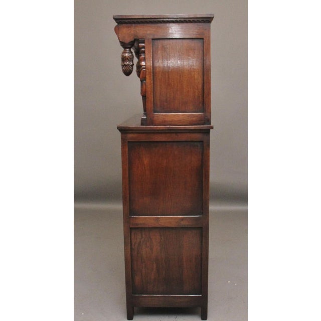 Early 20th Century Oak Court Cupboard, 1920s For Sale - Image 4 of 14