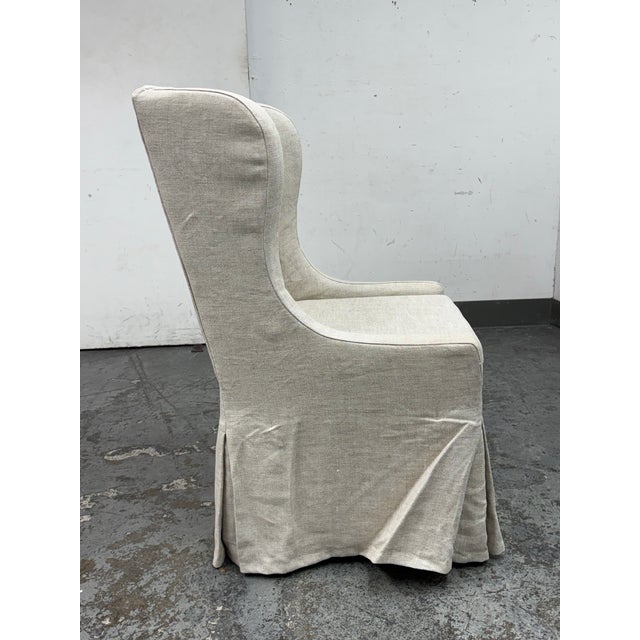 Restoration Hardware Faye Slipcovered Desk Chair on Casters For Sale In San Francisco - Image 6 of 12