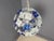 Striking sputnik shaped chandelier with blue hammered glass glasses mounted on a chrome frame. Once illuminated, this...