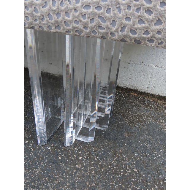 Mid Century Modern Long Lucite End of the Bed Dining Table Bench 6374 For Sale - Image 10 of 18