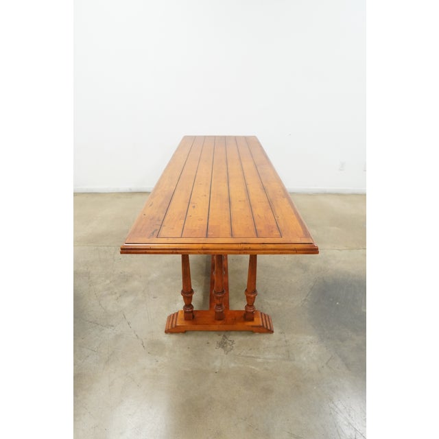 Vintage Century Furniture Trestle Dining Table For Sale - Image 11 of 15