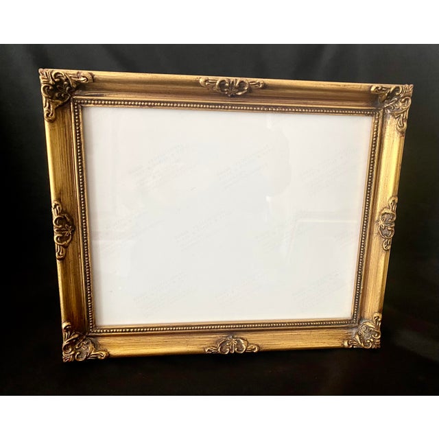 Vintage Carr Frame Ornate Baroque Gold Gilt Style Wood Frame - 8x10. For Sale In Denver - Image 6 of 15