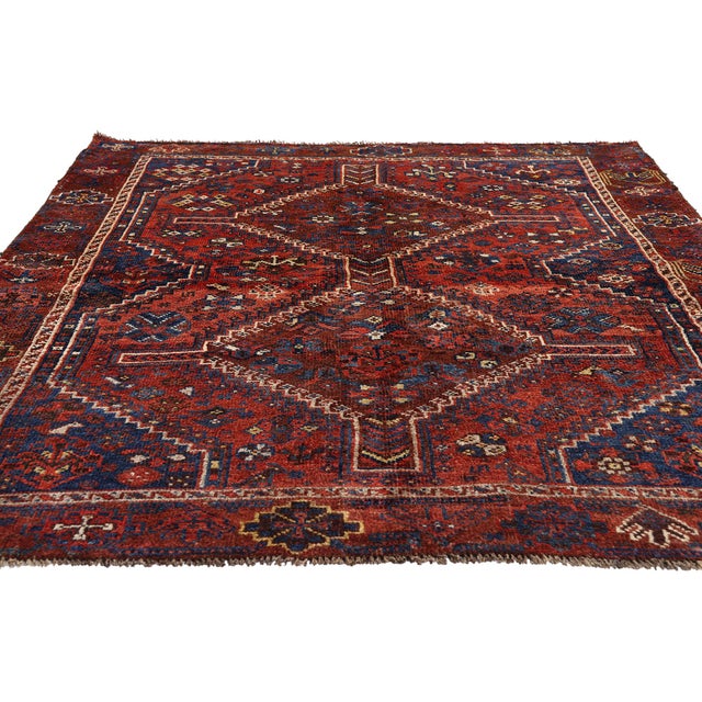 Tribal Late 19th Century Persian Shiraz Rug, 04'07 X 06'08 For Sale - Image 3 of 10