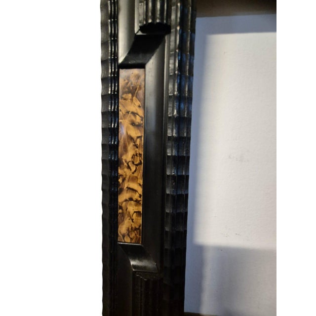 Antique Italian Guilloché Wooden Frame with Burr Wood Inlays, Late 19th-Early 20th Century For Sale - Image 5 of 9