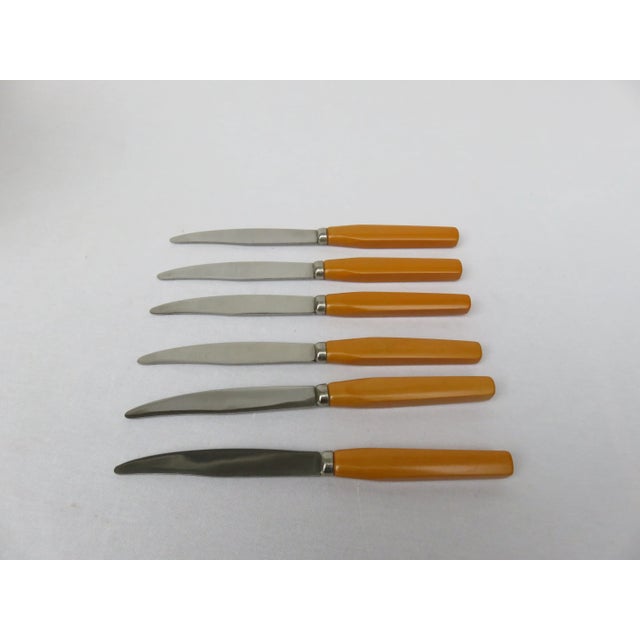 Art Deco Bakelite Fruit Knife Set, Set of 6 For Sale - Image 6 of 9