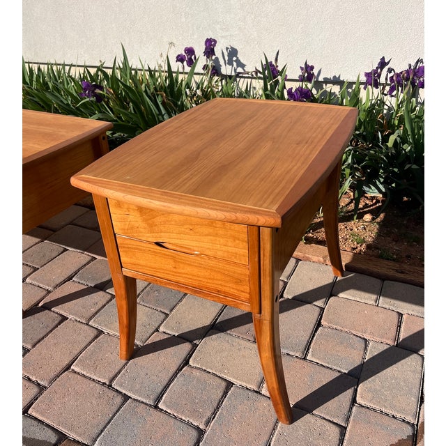1970s 1970s Mid-Century Modern Danish Teak Coffee Table and Side Table For Sale - Image 5 of 11