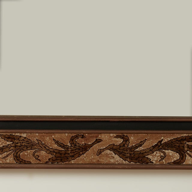 Silver Antique Italian Reverse Painted Wall Mirror For Sale - Image 8 of 12