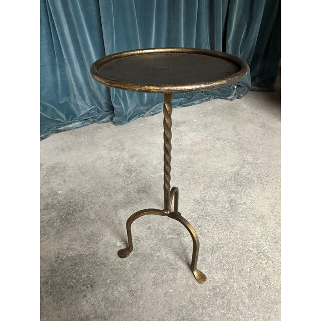 Small Gilt Iron Drinks Table With Twisted Stem For Sale - Image 10 of 12