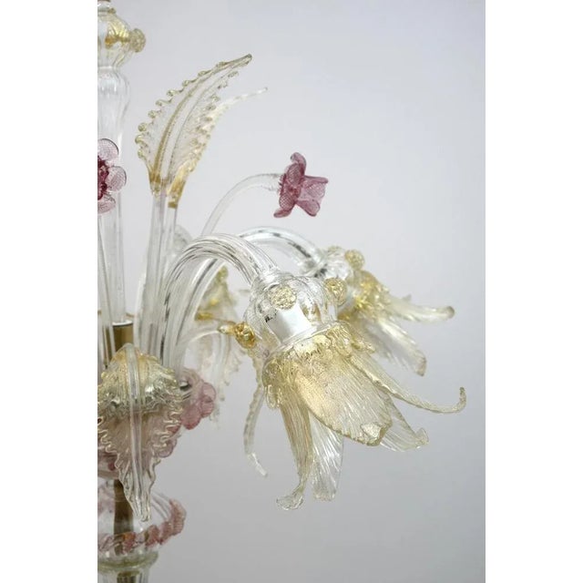 Blown Murano Glass Ca'Rezzonico Floor Lamp with 6 Arms, Italy, 1950s For Sale - Image 11 of 16
