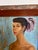 Mid 20th Century 20th Century Oil Portrait of a Spanish Carmen Style Gypsy Woman in Large Frame For Sale - Image 5 of 12
