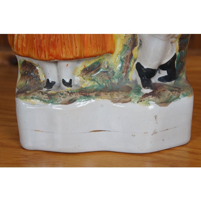Antique Staffordshire Porcelain Scottish Highland Harvest Couple Figurine For Sale - Image 10 of 12