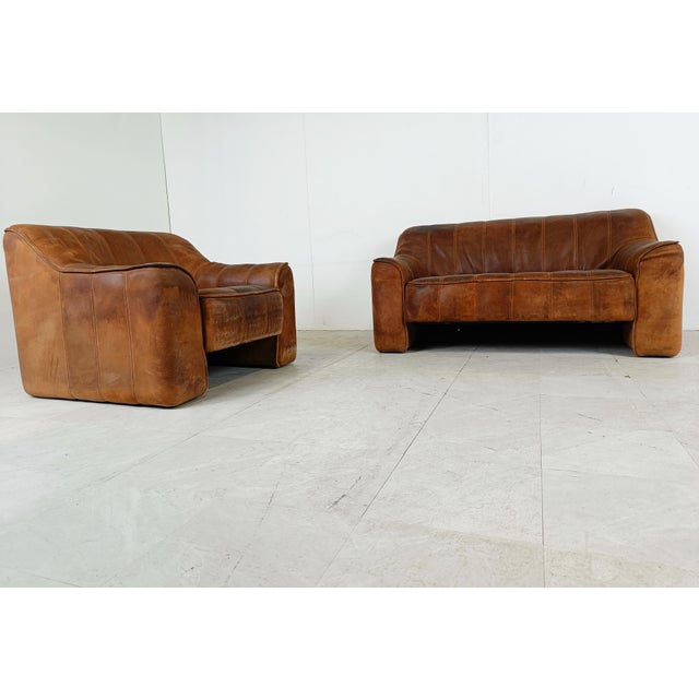 Brown Ds44 Sofa Set from de Sede, 1960s, Set of 2 For Sale - Image 8 of 11