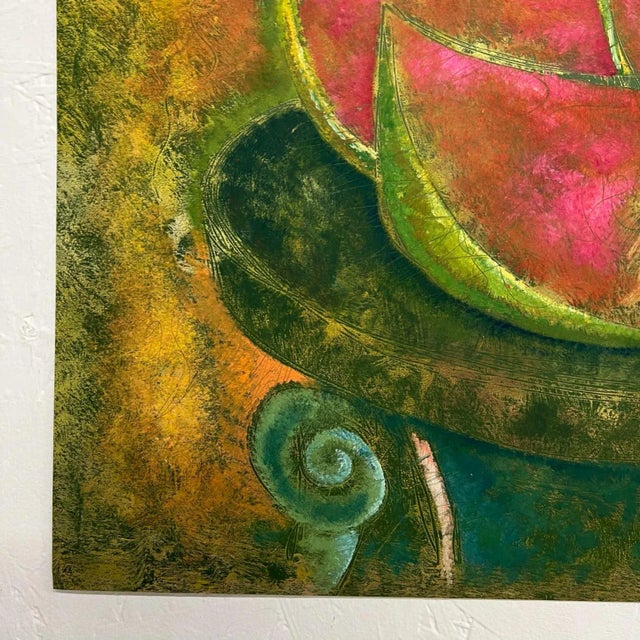 1980s Byron Gálvez Art Pastel Paper Watermelon Mexico For Sale - Image 4 of 11