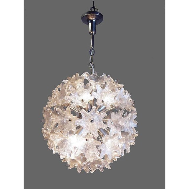 Chandelier in Murano Glass & Chrome by Paolo Venini for Veart, Italy, 1960s For Sale - Image 3 of 8