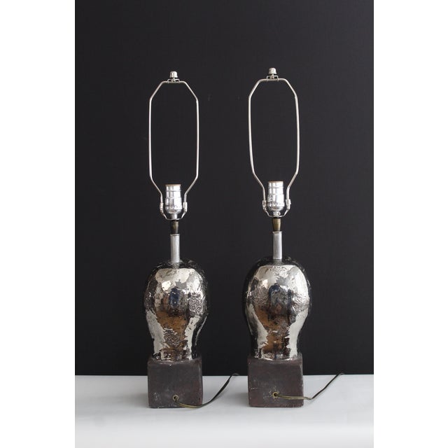 Mid 20th Century Brancusi Style Sculptural Lamps - a Pair For Sale - Image 9 of 11