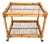 Mid-Century Modern Italian Bamboo Cane and Rattan Bar Cart, 1970s For Sale
