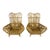 Late 20th Century Pair of Ibolili Round Back Rattan Chair For Sale