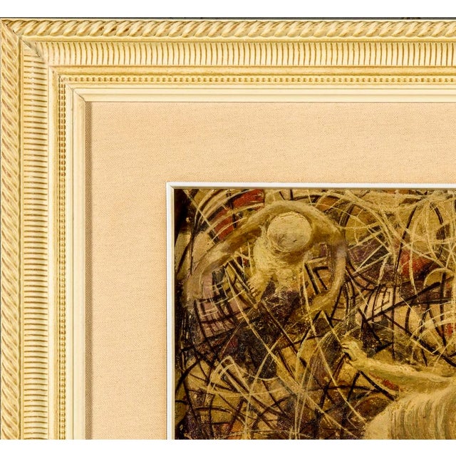 Mid-Century Modern Abstract Composition, 1920s, Oil Painting on Panel, Framed For Sale - Image 3 of 6