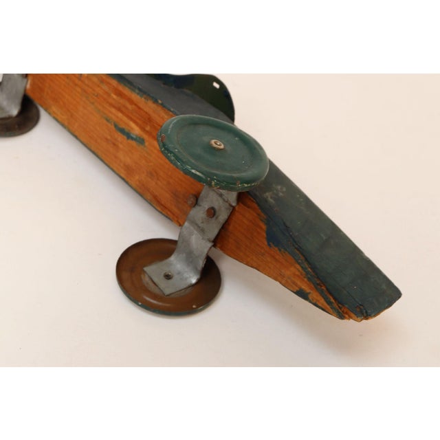 Vintage Handcrafted Wooden and Metal Soap Box / Pinewood Racer For Sale - Image 16 of 16