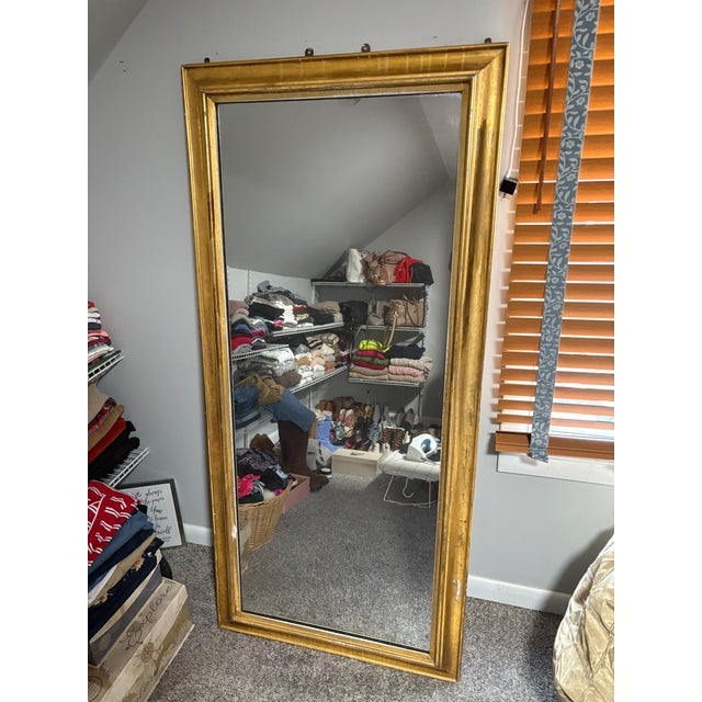 Large Vintage Giltwood & Gesso Full-Length Pier Mirror, 64” For Sale - Image 17 of 17