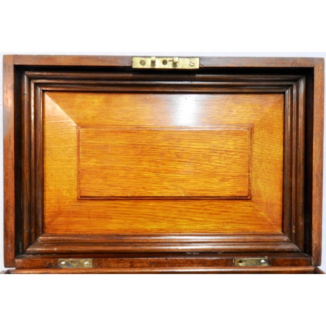 19th Century Walnut, Cherry and Oak Letter Box For Sale - Image 9 of 11