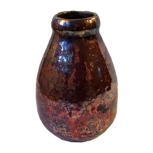 Art Deco Vase in Copper Glaze by Soren Kongstrand for Own Studio, 1930s For Sale