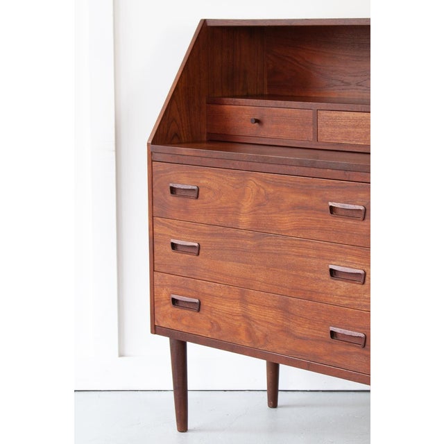 Wood Vintage Danish Secretaire in Teak, 1960s For Sale - Image 7 of 8