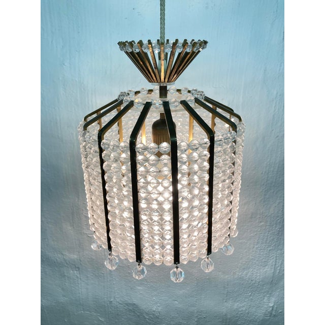 Vintage Ceiling Lamp in Acrylic and Brass by Emil Stejnar for Rupert Nikoll, 1950s For Sale - Image 6 of 15