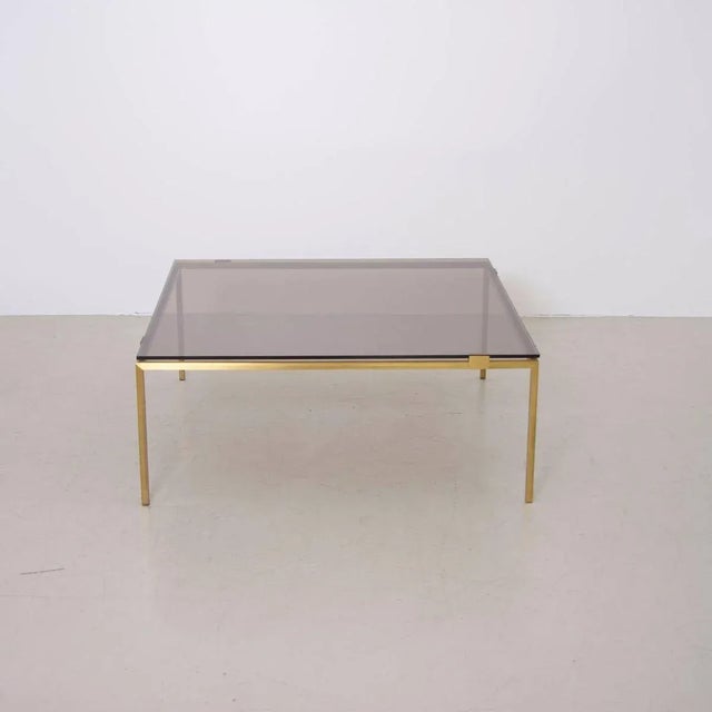 Brass and Glass Coffee Table in the Style of Maison Jansen, 1970s For Sale - Image 4 of 7
