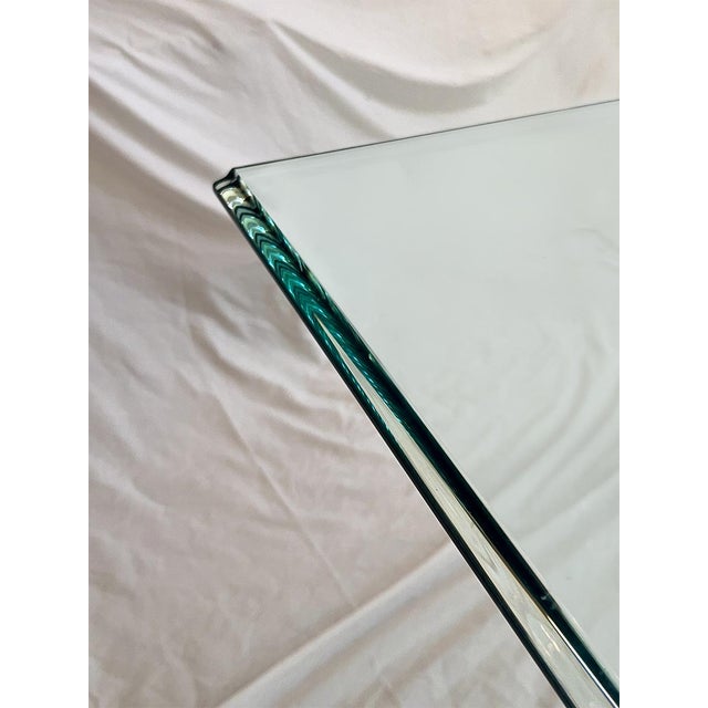Mid-Century Modern Early 20th Century "Lion in Frost" Style Glass/Lucite Table For Sale - Image 3 of 3