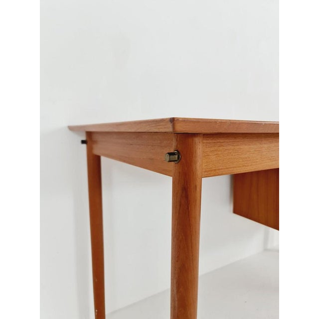 Mid century Danish Drop teak desk By Arne Vodder for Sigh & sons, 1960s Design year: 1960s Dimensions: 60 D x 120---166 W...