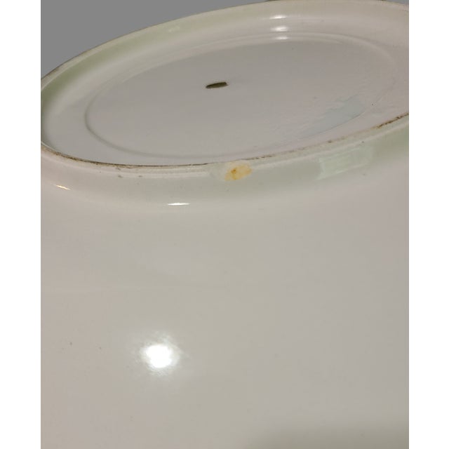 Ceramic Vintage Hand Painted Colorful Floral Birds Asian Platter, Japan For Sale - Image 7 of 9