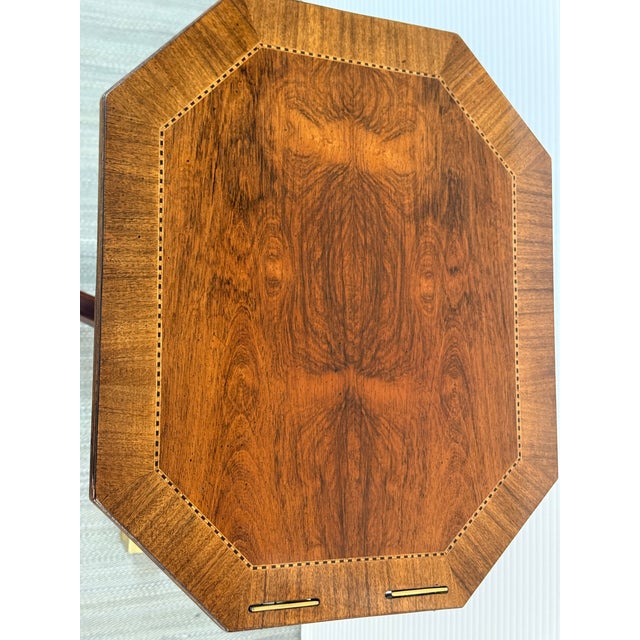 Baker Furniture Company Baker Furniture Tilt Top Satin Wood Side Table For Sale - Image 4 of 12
