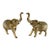 Embossed Brass Elephants, a Pair For Sale